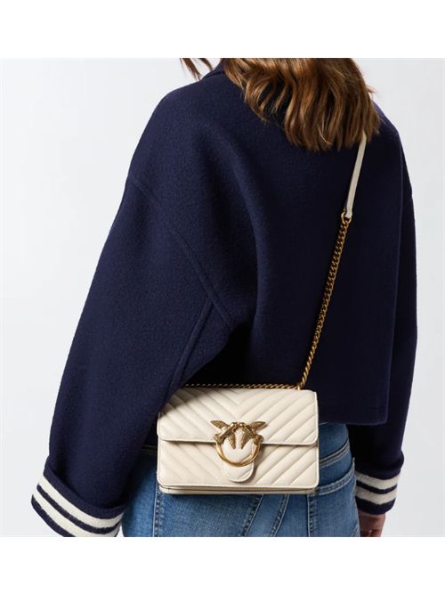 LOVE ONE MINI PINKO | 100074.A0GKZ14Q BIANCO SETA-ANT. GOLD